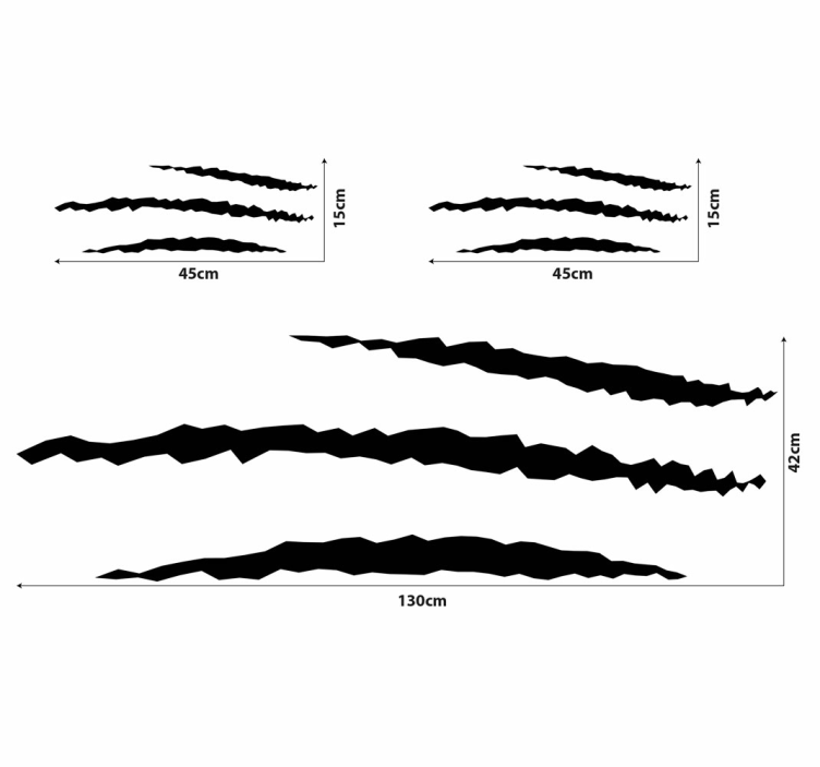 Scratches set car sticker - TenStickers