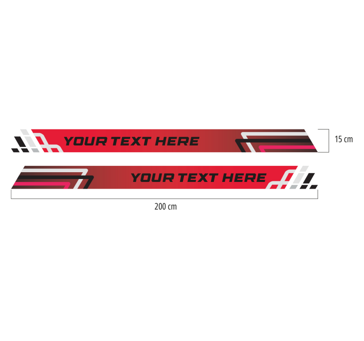 Racing style stripes set car sticker - TenStickers