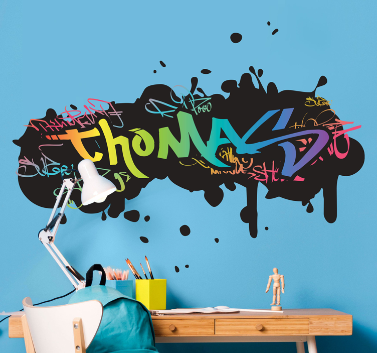 Graffiti Name Customisable Wall Sticker - TenStickers
