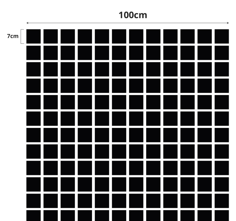 Gray squares scale window sticker - TenStickers