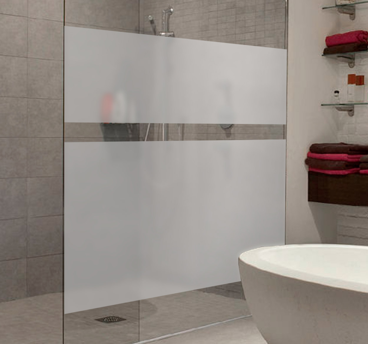 Translucent glass window shower screen sticker - TenStickers