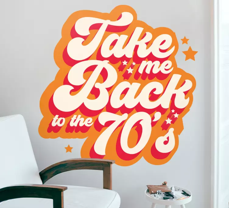 70s take me back urban sticker - TenStickers