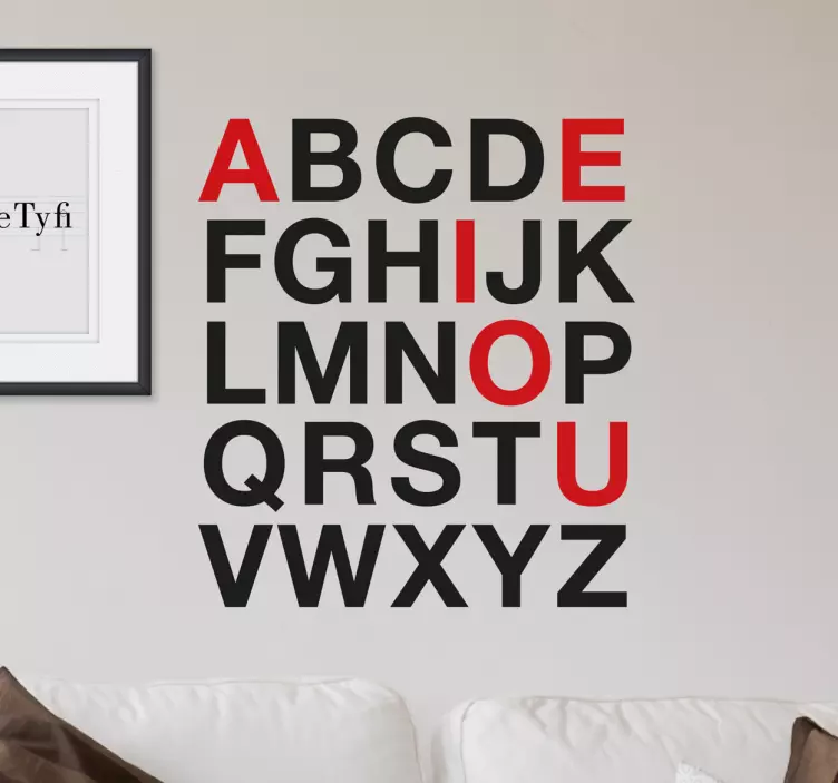 ABC Letters Red Emphasis educational sticker - TenStickers