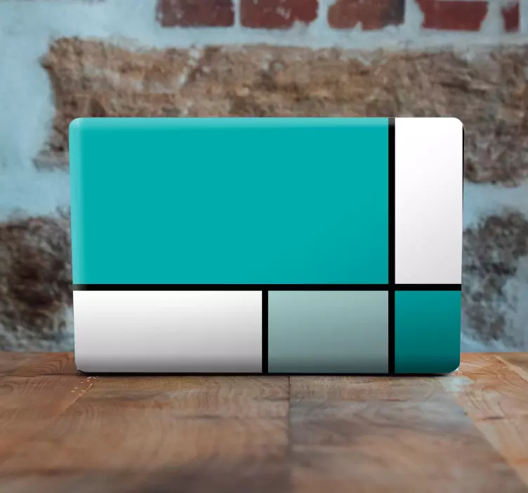 Abstract Geometric Blocks laptop skin - TenStickers