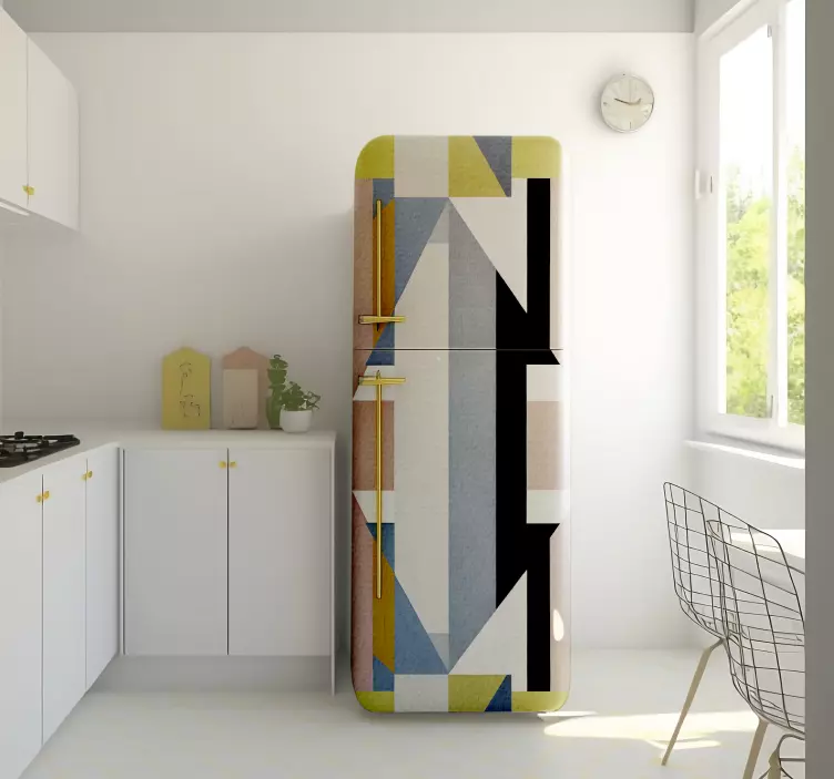Abstract geometric fridge sticker - TenStickers