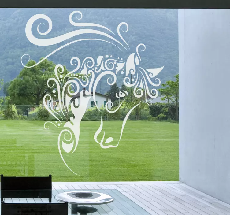 Abstract Horse Window Sticker - TenStickers