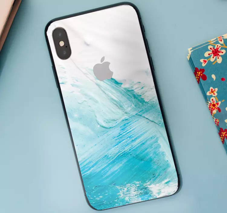 Abstract textured oil painting iPhone sticker - TenStickers