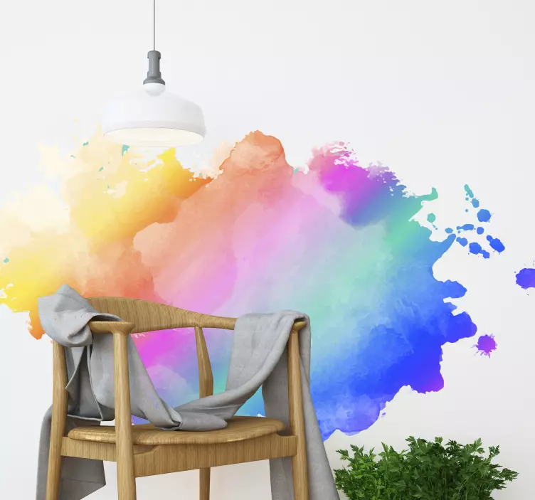 Abstract wall sticker colorful splash effect - TenStickers
