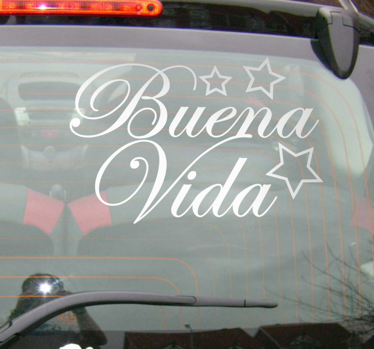 Adhesivo decorativo buena vida text sticker - TenStickers