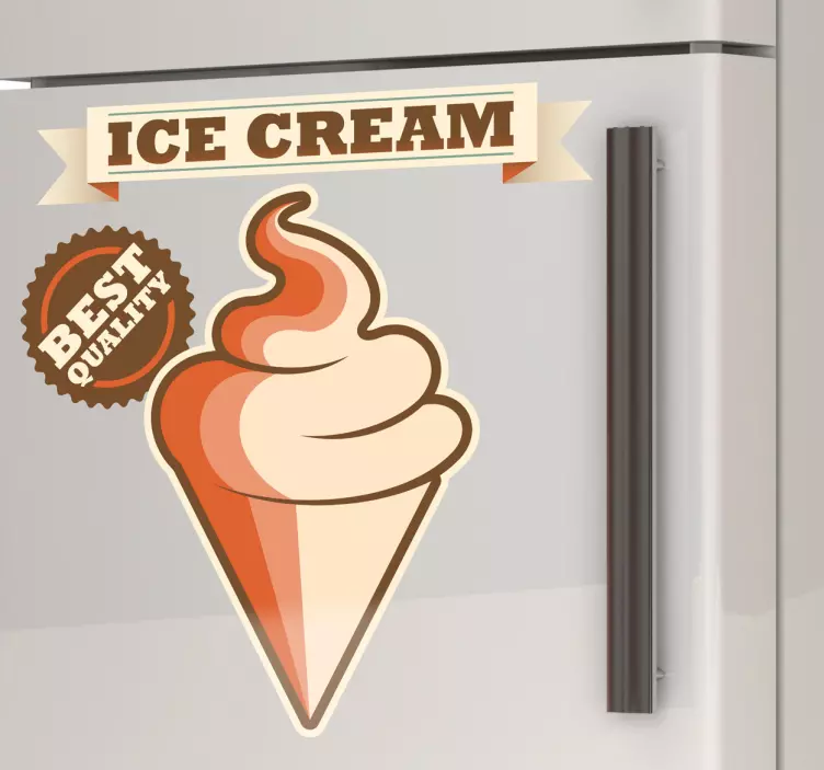 Advertising Ice Cream Sign Decal - TenStickers