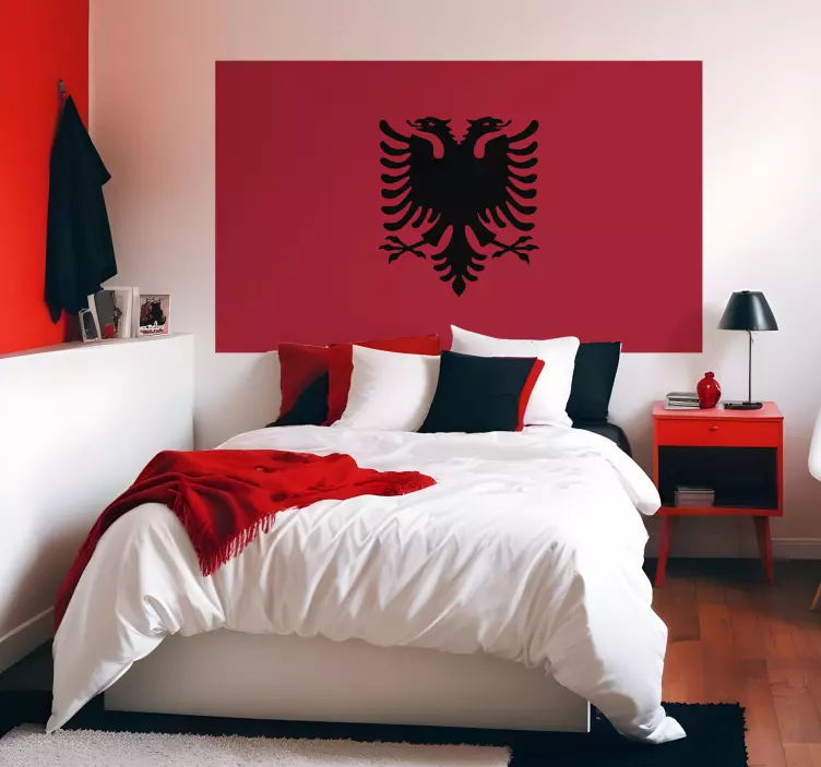 Albania Emblem flag decal - TenStickers