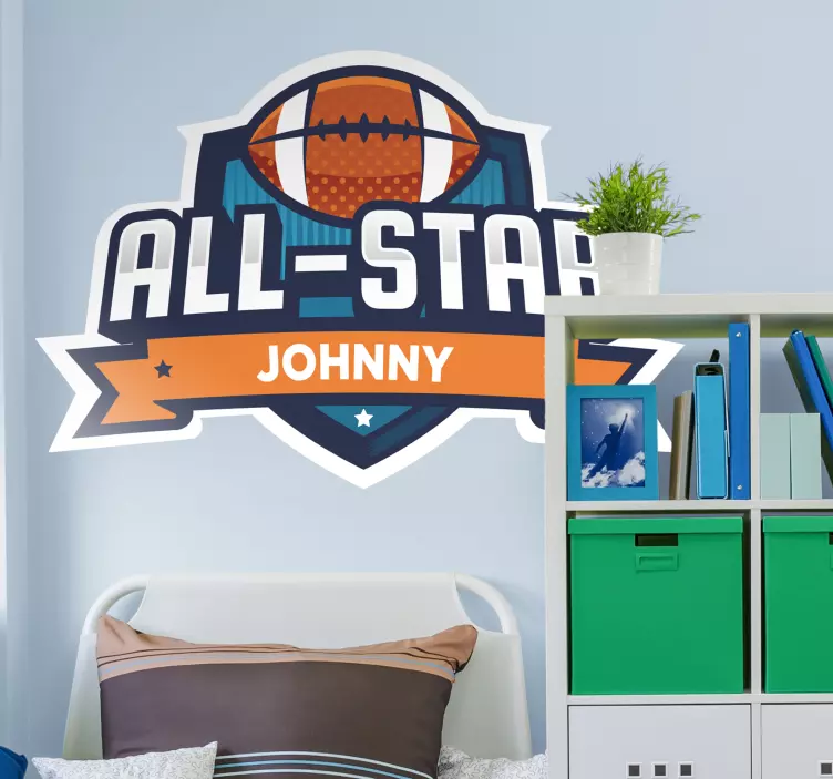 All-Star Football Emblem sports wall sticker - TenStickers