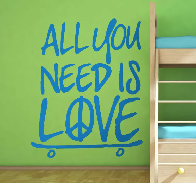 All You Need Is Love Wall Sticker - TenStickers