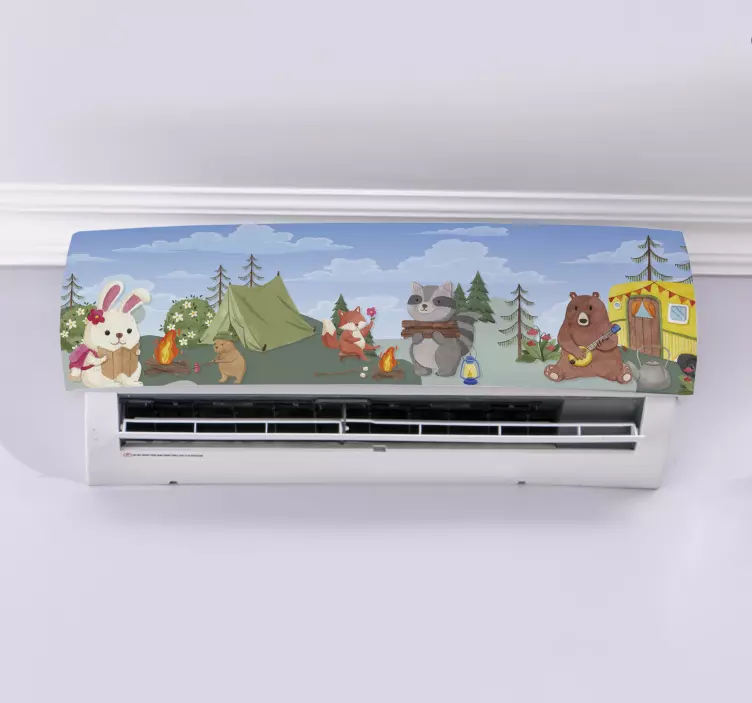 Animal Camp vinyl air conditioner sticker - TenStickers