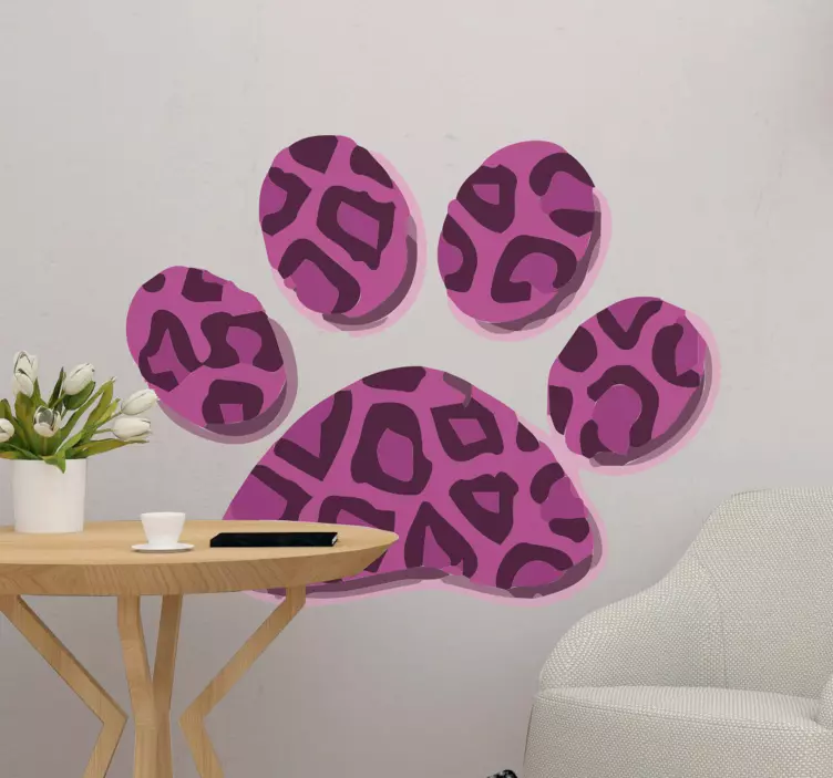 Animal print paw  pet sticker - TenStickers