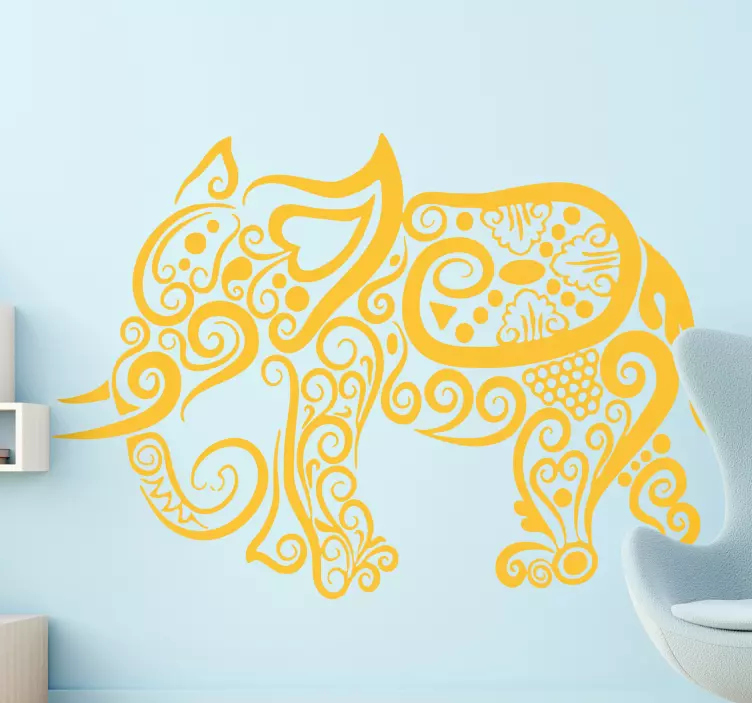 Animal wall decor decorative elephant sculpture - TenStickers