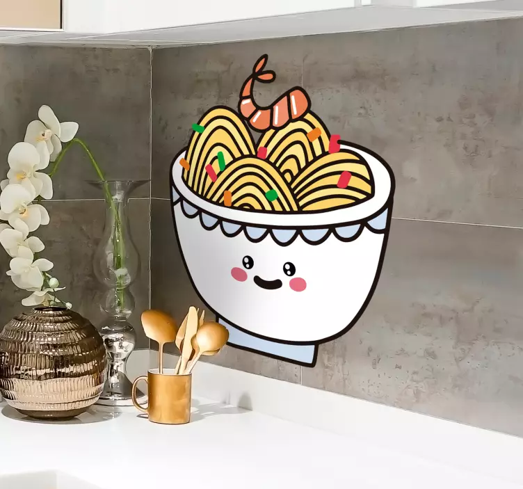 Anime Ramen Kitchen Sticker - TenStickers