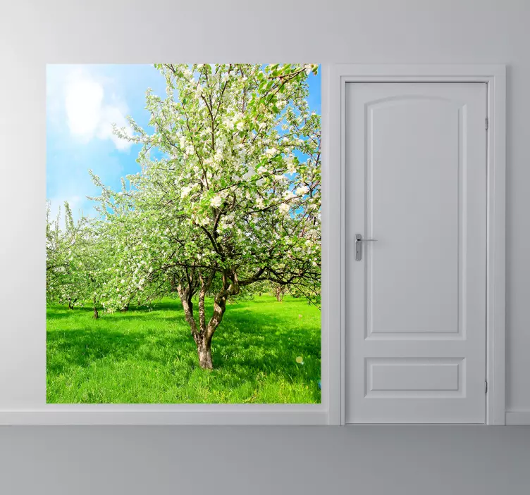 Apple Tree landscape Wall Mural - TenStickers