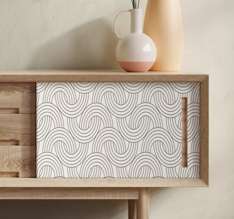 Art deco illusion pattern furniture decal - TenStickers