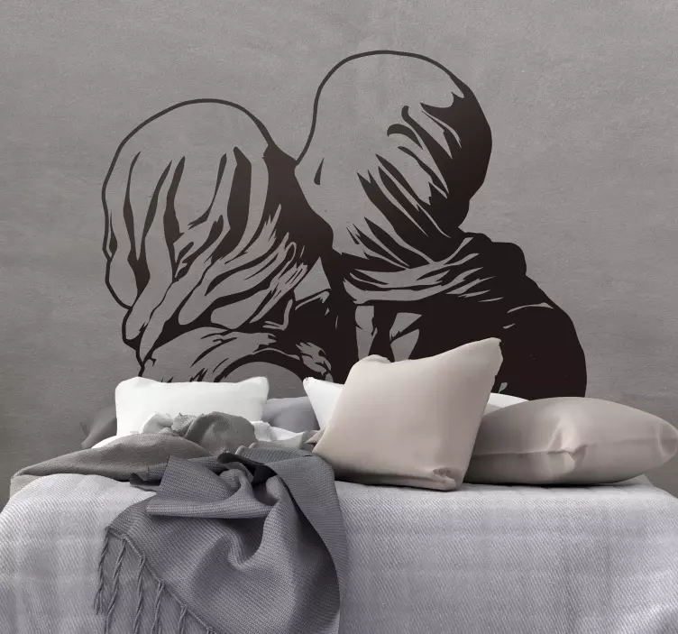 Art Painting Magritte Los Amantes Home Sticker - TenStickers