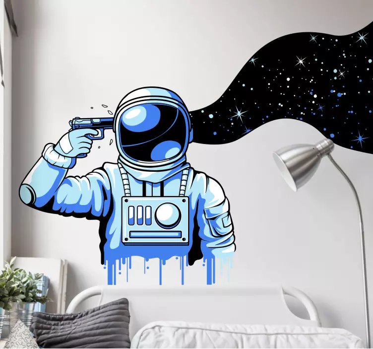 Astronaut Cosmic Imagery space sticker - TenStickers