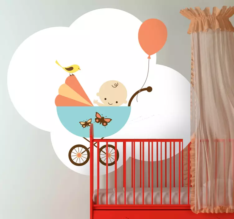 Baby in Buggy Wall sticker - TenStickers