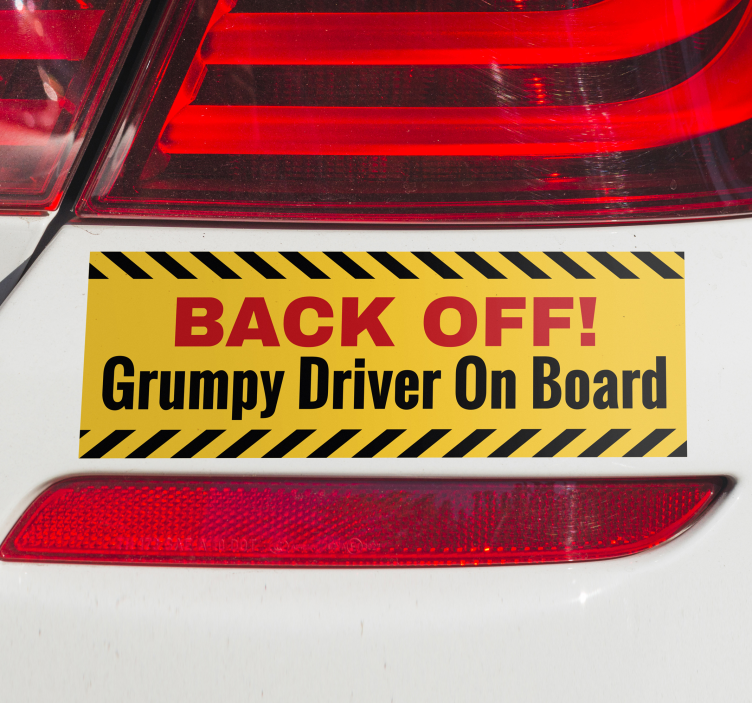 Back off funny car sticker - TenStickers
