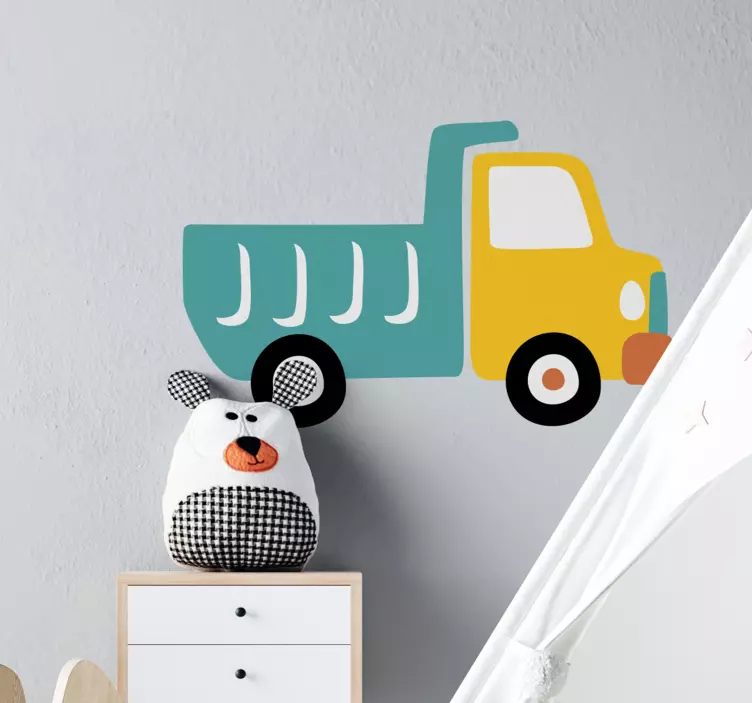 Basic colour truck toy sticker - TenStickers