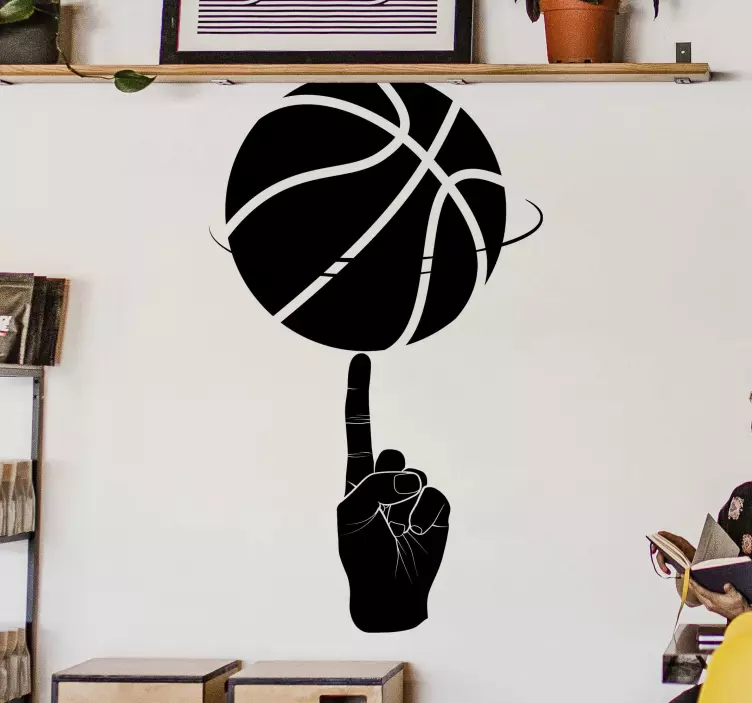 Basketball finger basketball wall sticker - TenStickers