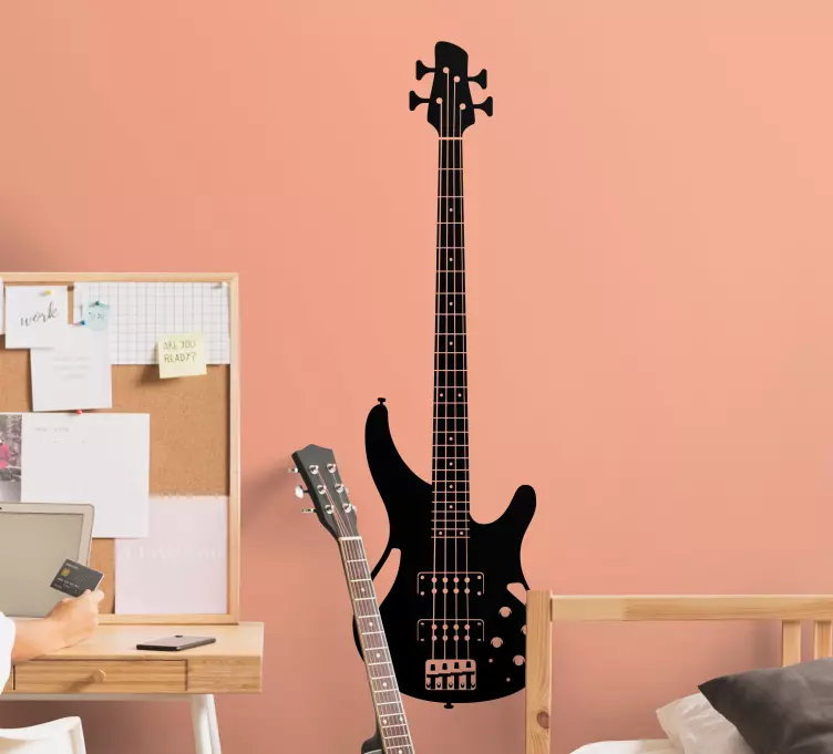 Bass guitar rock vinyl sticker - TenStickers