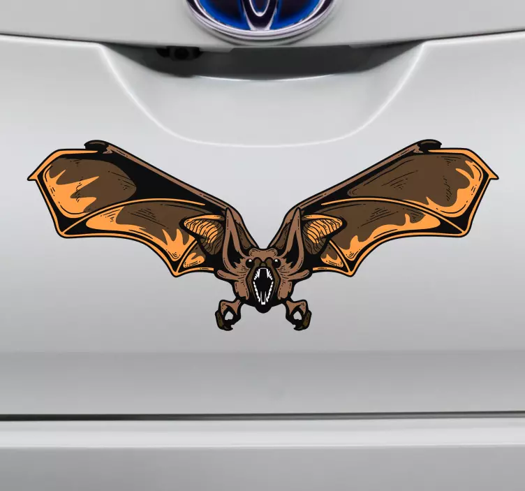 Scary bat  halloween car sticker - TenStickers