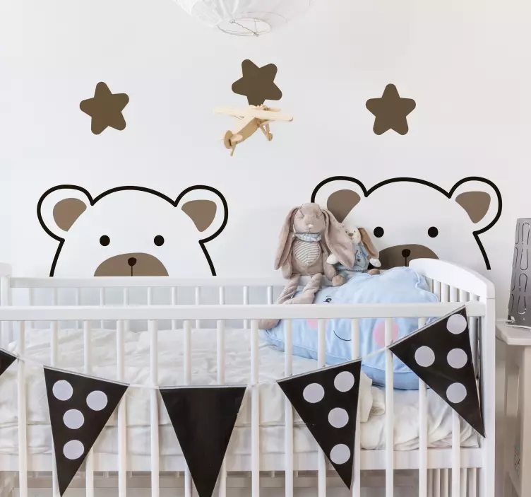 Bears and stars wall sticker - TenStickers