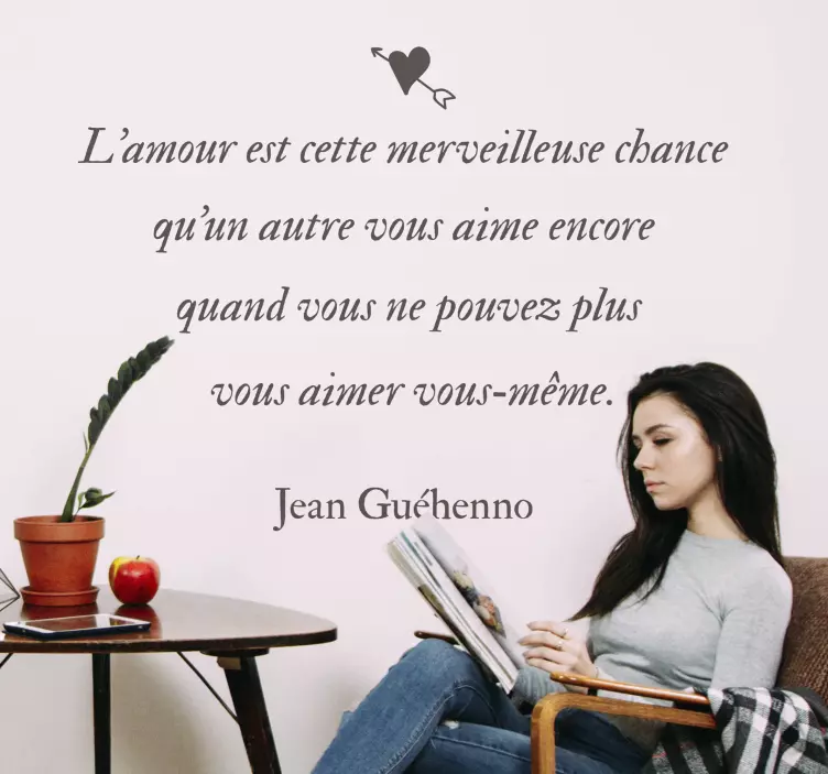 Beautiful Love Phrase literature wall sticker - TenStickers