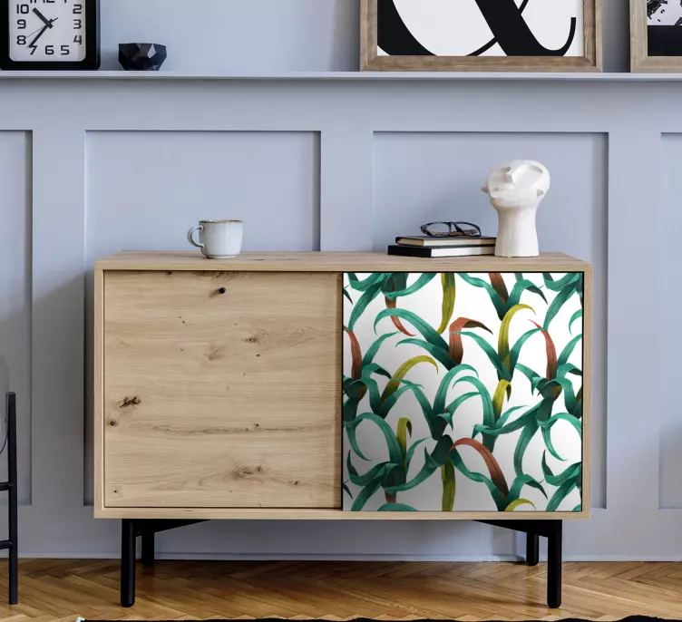 Beautiful tropical plant design furniture decal - TenStickers