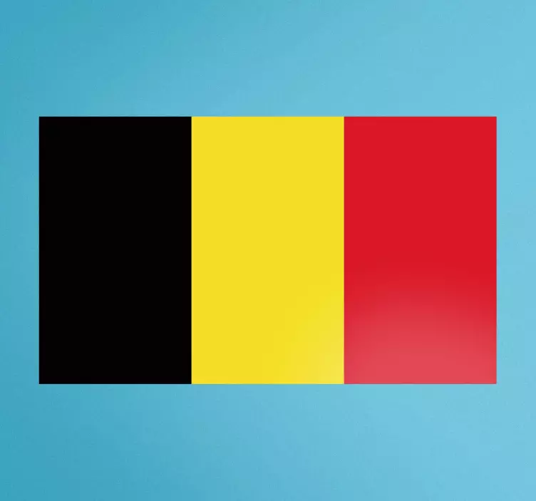 Belgian Tri-Color Banner flag decal - TenStickers