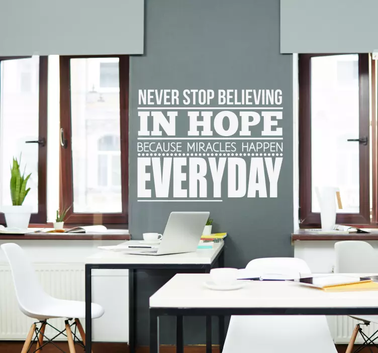 Believe in Hope wall vinyls - TenStickers