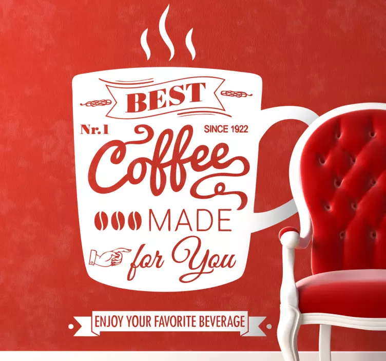 Best Coffee Wall Sticker - TenStickers