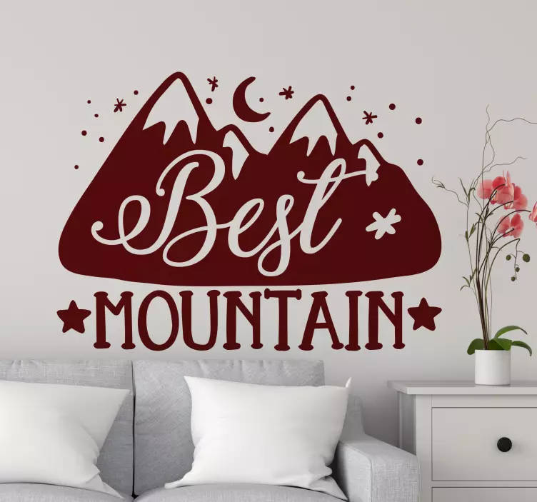 Best Mountain Decor location sticker - TenStickers