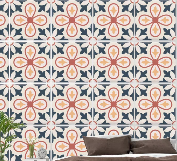 Classic cement texture tile sticker - TenStickers