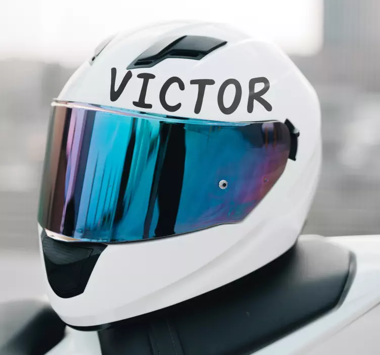 Biker Name Helmet Motorbike Sticker - TenStickers