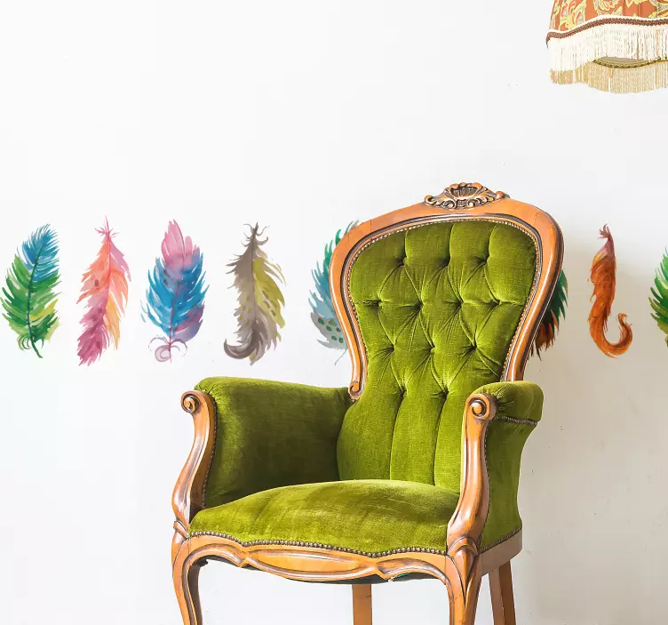 Bird Feathers Wall Stickers - TenStickers