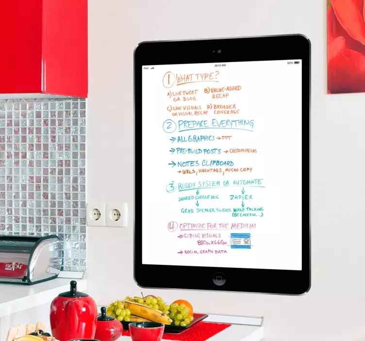 Black iPad Air Whiteboard Sticker - TenStickers
