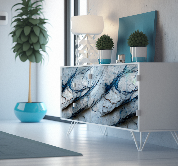 blue marble furniture decal  3600 - TenStickers