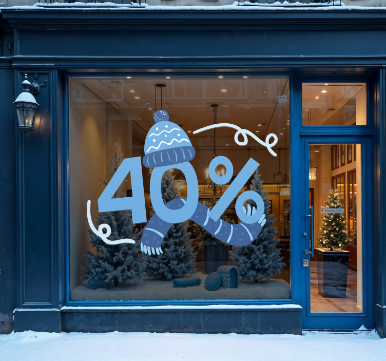 Blue winter discount sales sticker - TenStickers