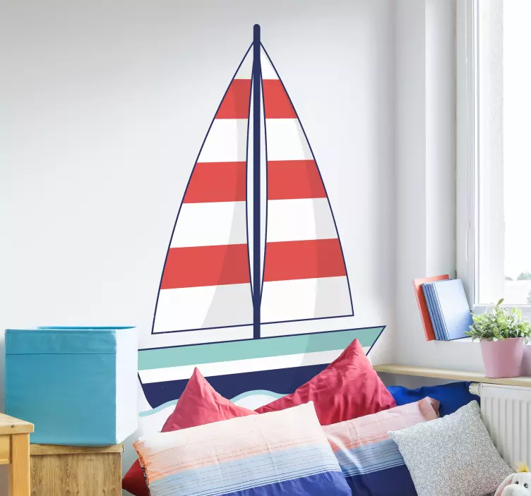 Boat headboard nautical wall sticker - TenStickers