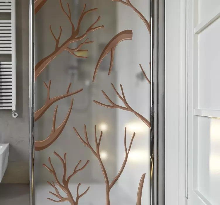 Bubble branches shower screen decal - TenStickers