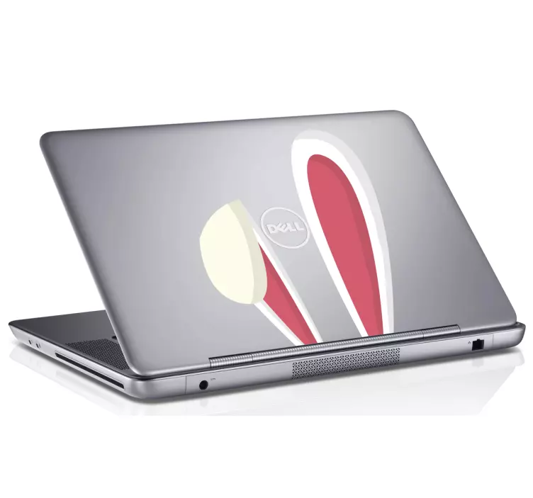 Bunny Ears Laptop Sticker - TenStickers