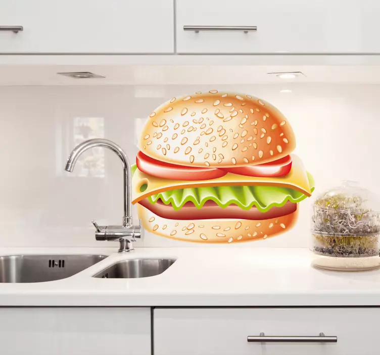 Burger Iconic Representation cuisine wall sticker - TenStickers