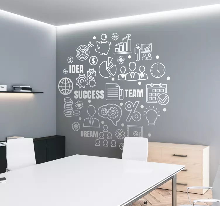 business ideogram office sticker - TenStickers