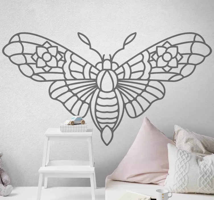 Butterfly mono colour vinyl sticker - TenStickers